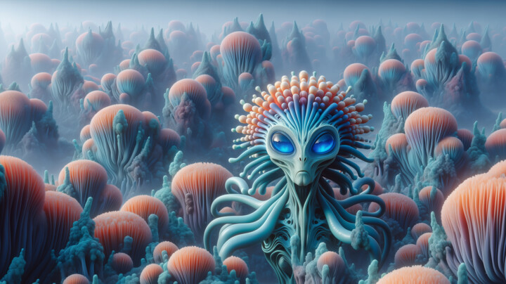 Digital Arts titled "Symbiotic Existence…" by Alberto Capitani, Original Artwork, AI generated image