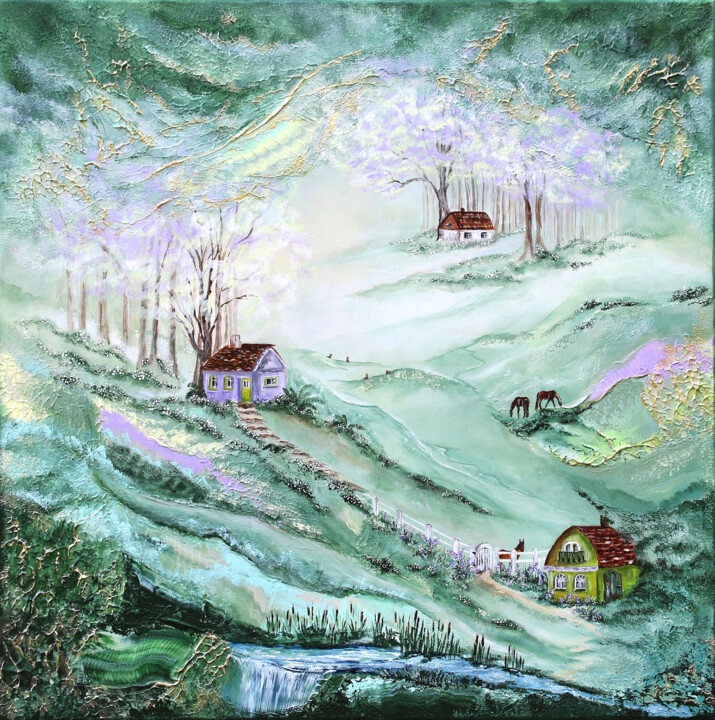 When wild garlic is blooming 绘画, 31.5x31.5 in