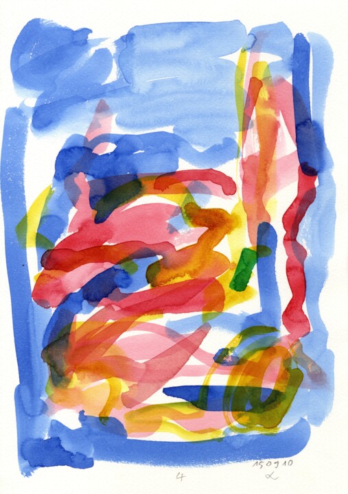 Auto/Selbster (150910.4) 绘画, 13.4x9.5 in