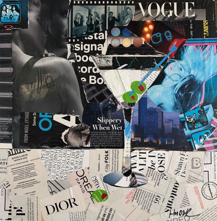 Slippery When Wet Collages, 16x16 in