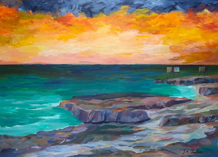 Atlantique, le soir 绘画, 25.6x36.2 in