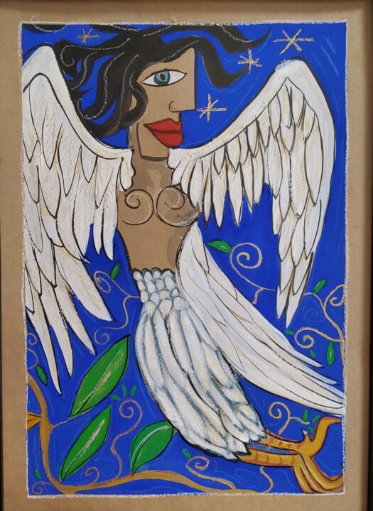 La belle harpie 그림, 27.6x19.7 in