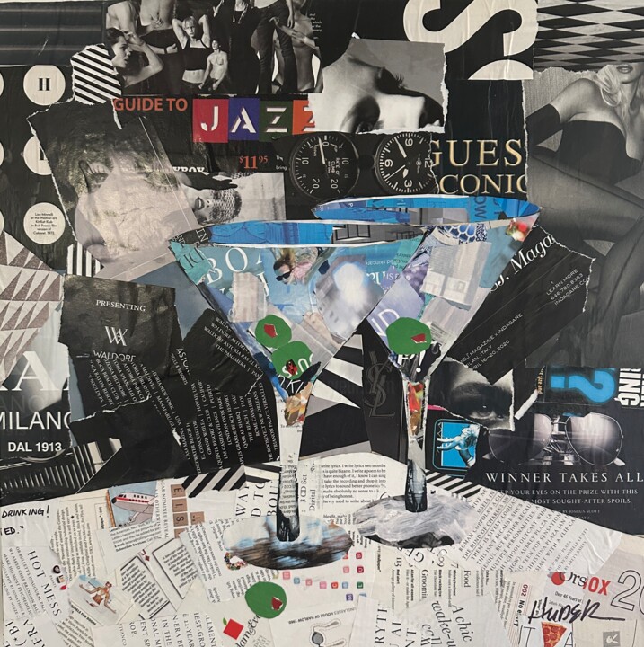 Collages titled "Name Your Poisen" by Jim Hudek James Hudek, Original Artwork, Collages Mounted on Wood Panel