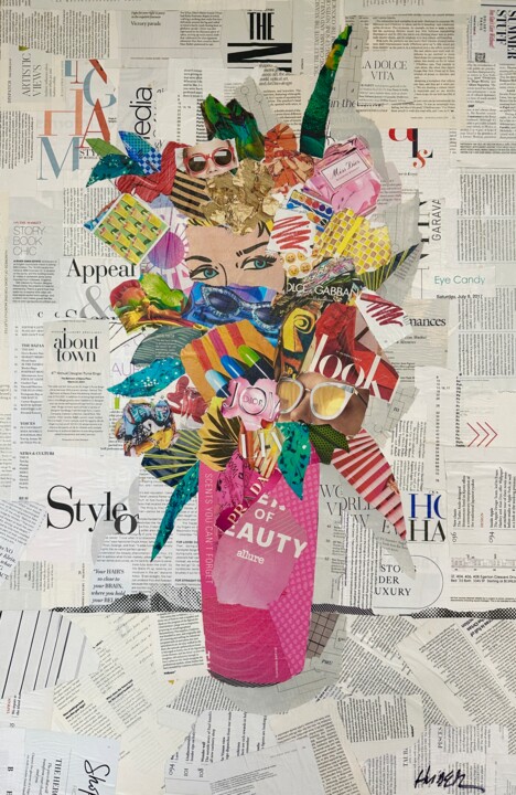 Collages titled "Flower Appeal" by Jim Hudek James Hudek, Original Artwork, Collages