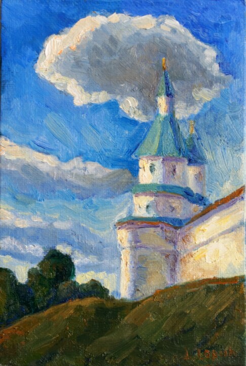 The Tower of the New Jerusalem Monastery oil painting Painting, 9.5x6.5 in