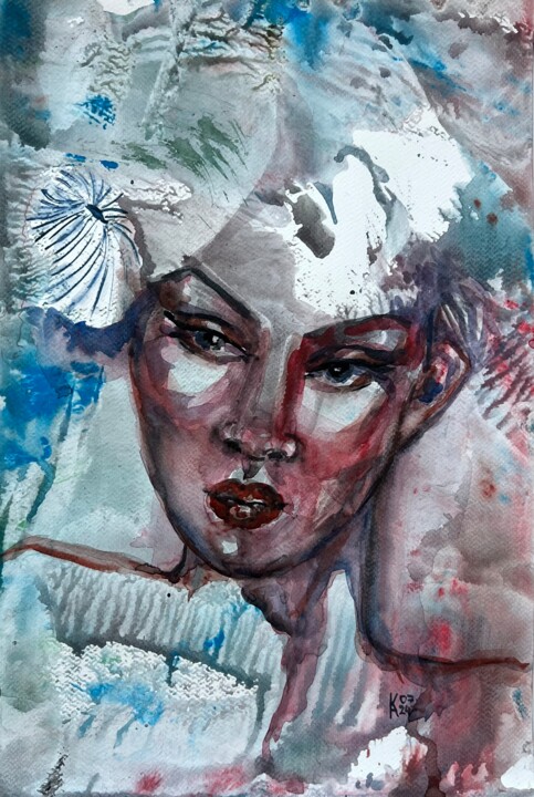 Hawaiian girl 绘画, 18x12 in
