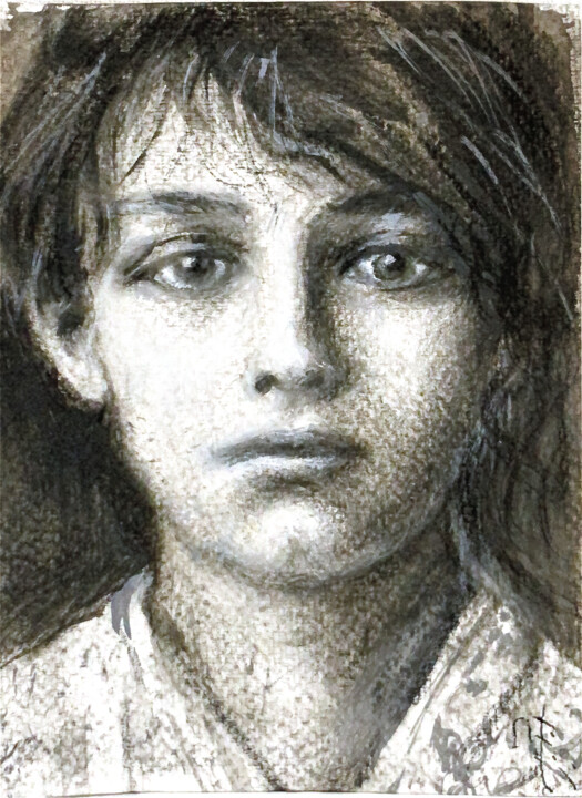 Camille Claudel Watercolor Portrait