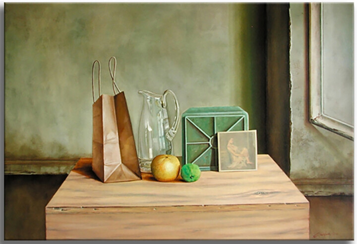 Orange and Lime 绘画, 38x54 in