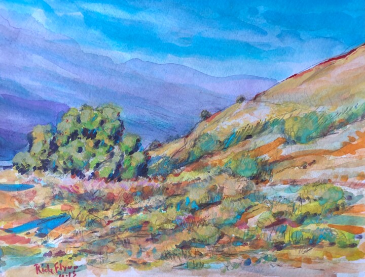 BRUSH IN SAN JUAN CAPISTRANO Schilderij, 12x16 in