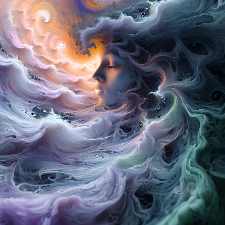Digital Arts titled "Oracle Three" by Willow, Original Artwork, AI generated image