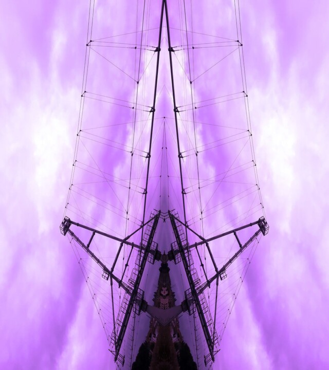 Ship Viola Arte digitale, 35,4x31,5 in