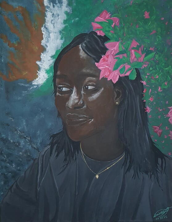 La femme africaine 绘画, 35.4x27.6 in