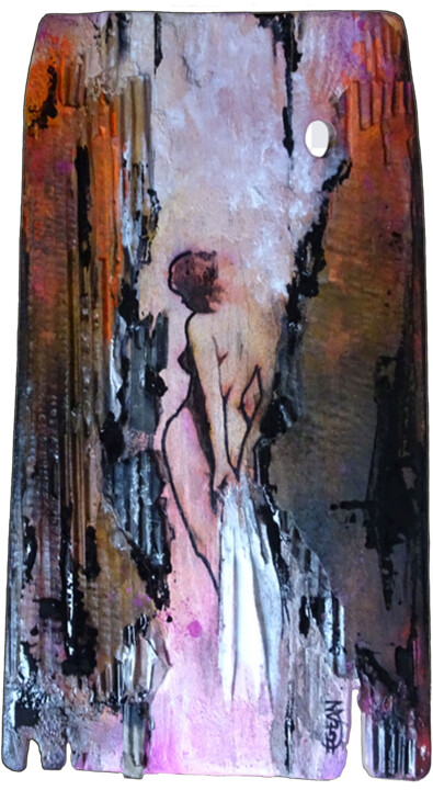 Картина под названием "LE BOUDOIR 2" - Claude Géan, Подлинное произведение искусства, Акрил Установлен на Деревянная панель