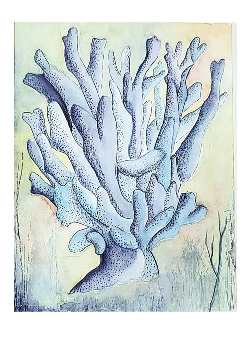 VEGETAÇÃO MARÍTIMA 2 Pintura, 11,4x8,3 in