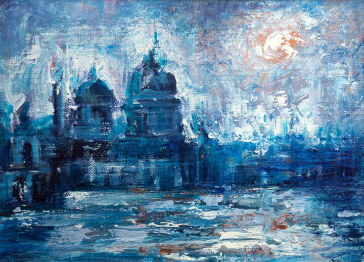 Venice In Blue Pittura, 5,1x7,1 in