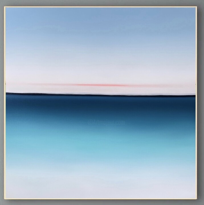 DEEP INSIDE 80, seascape painting 绘画, 31.5x31.5 in