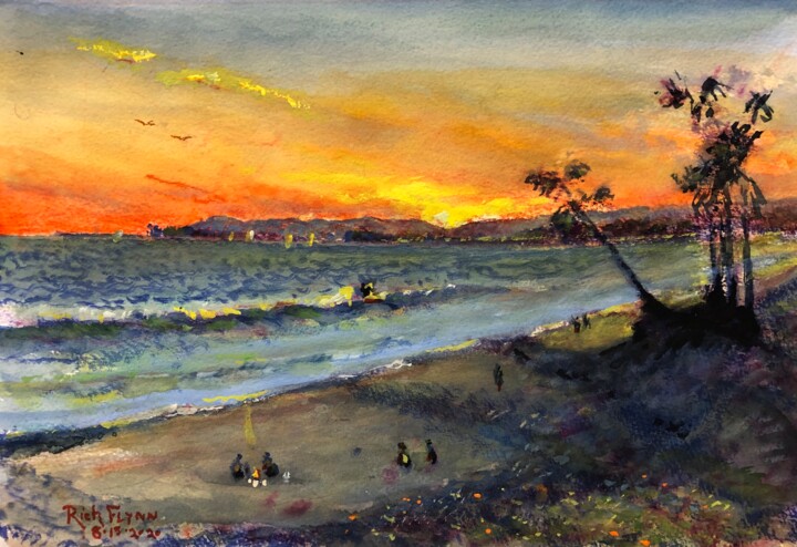 CAMP FIRE CAPO BEACH Tablo, 12x16 in