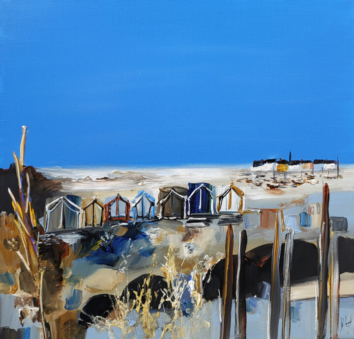 Peinture intitulée "Le ciel est tendre,…" par Muriel Cayet, Œuvre d'art originale, Acrylique Monté sur Châssis en bois