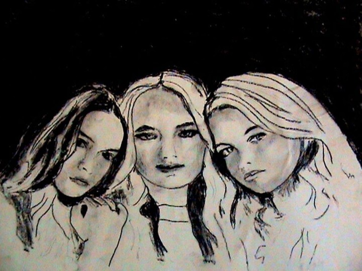 подруги 绘画, 19.7x9.8 in