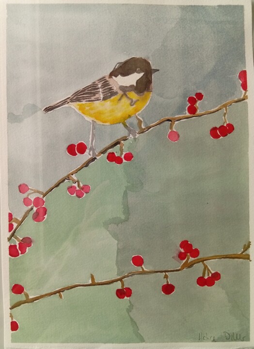 Vogel #02 绘画, 11.6x8.5 in