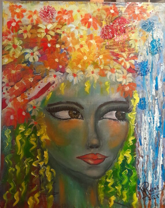 The Queen of Flowers 绘画, 19.7x15.8 in