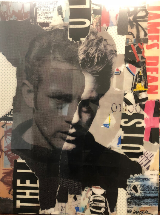 Collages titled "Remnants of James D…" by Jim Hudek James Hudek, Original Artwork, Collages Mounted on Wood Panel