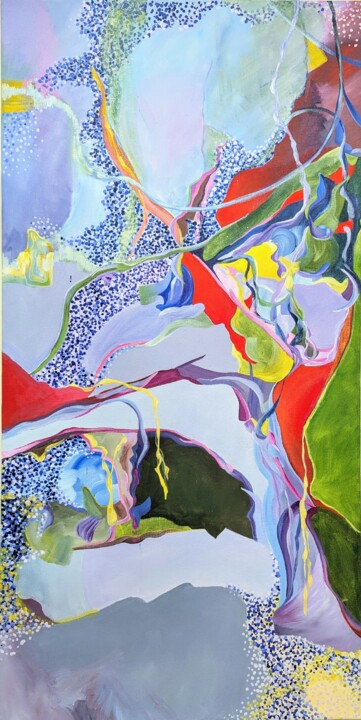 Peinture intitulée "The Creation Code:…" par Vera Saiko, Œuvre d'art originale, Acrylique Monté sur Châssis en bois