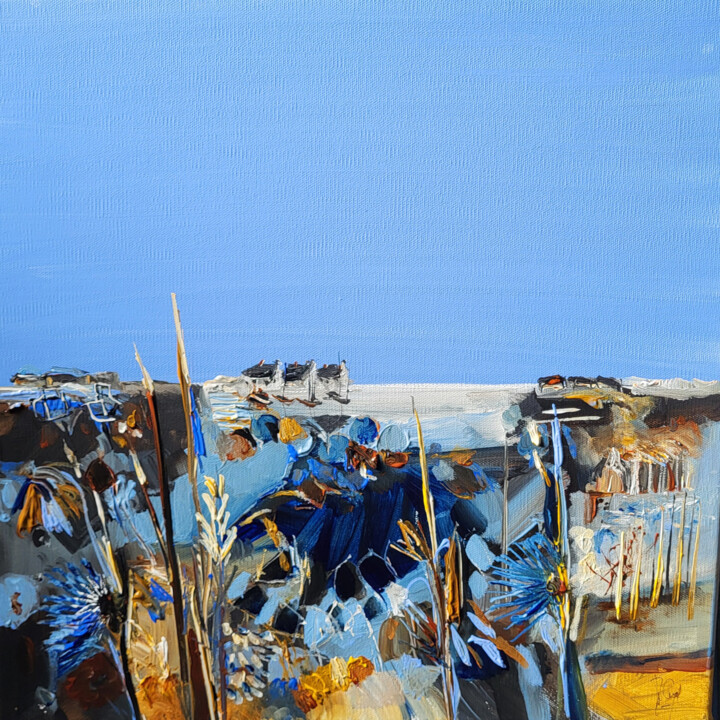 Peinture intitulée "Un toujours de ciel…" par Muriel Cayet, Œuvre d'art originale, Acrylique Monté sur Châssis en bois