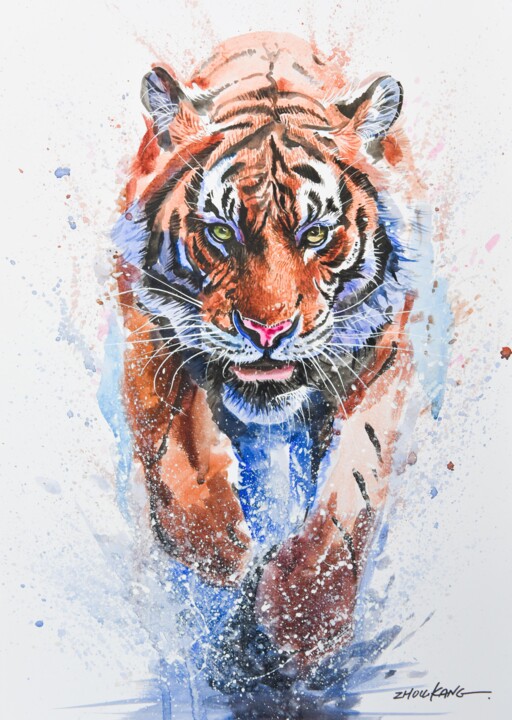 tiger 2 绘画, 15.8x11.8 in