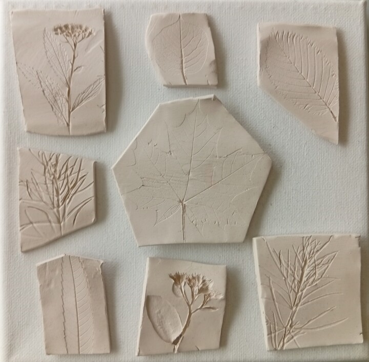Ton auf Leinwand Sculptuur, 7,9x7,9 in