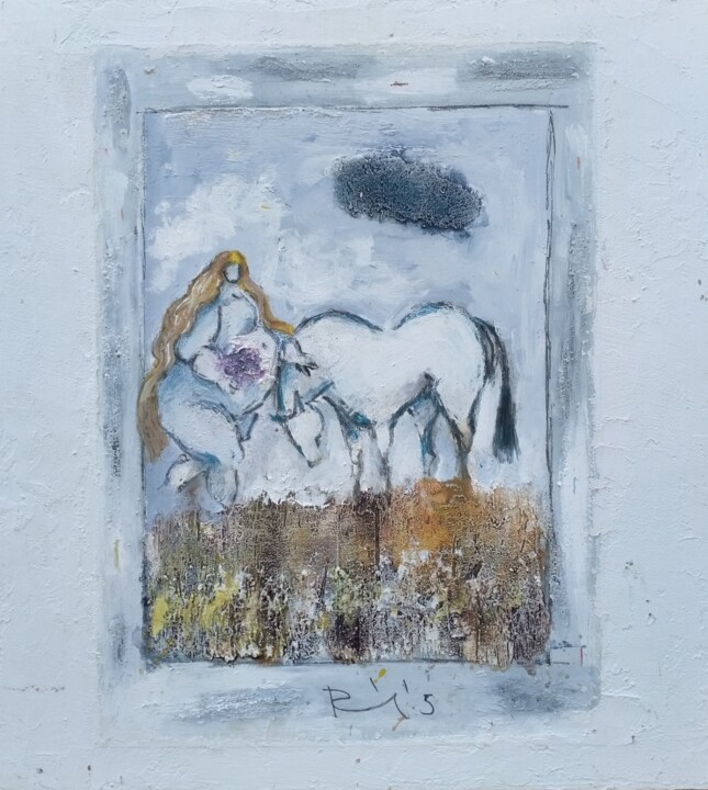 Creatura con Equinozio Tablo, 21,7x19,7 in