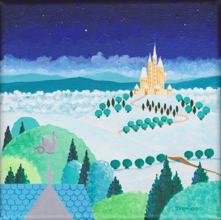 Bois dormant à la girouette 绘画, 7.9x7.9 in