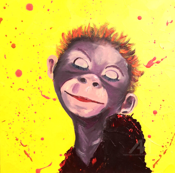 Monkey 绘画, 11.8x11.8 in
