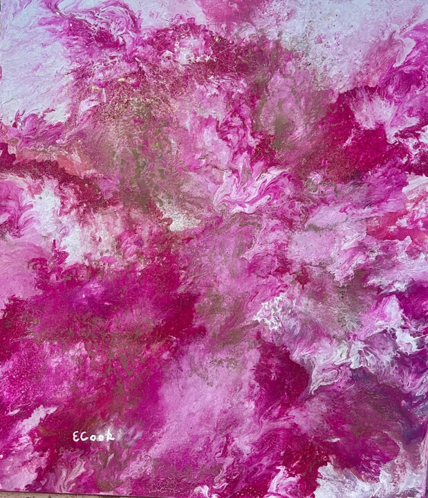 Painting titled "La Vie en Rose" by Elisa Cook Benbassat Bassat, Original Artwork, Acrylic