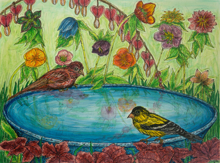 Emerging Spring Pittura, 17,8x23,8 in