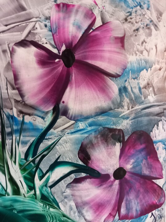 purple poppy Картина, 11,7x8,3 in