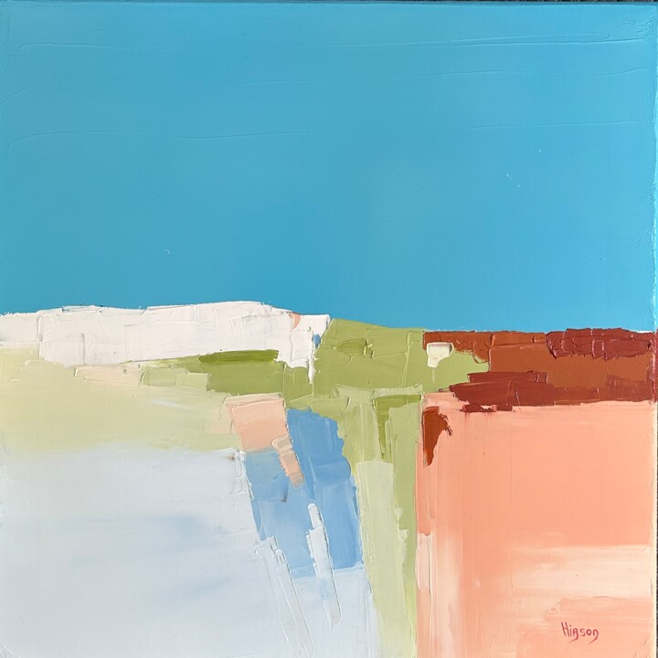 Peinture intitulée "Lumière d'été" par Sandrine Hirson, Œuvre d'art originale, Huile Monté sur Châssis en bois