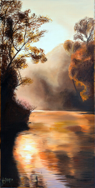 Peinture intitulée "Automne" par Jacques Maupas, Œuvre d'art originale, Huile Monté sur Châssis en bois