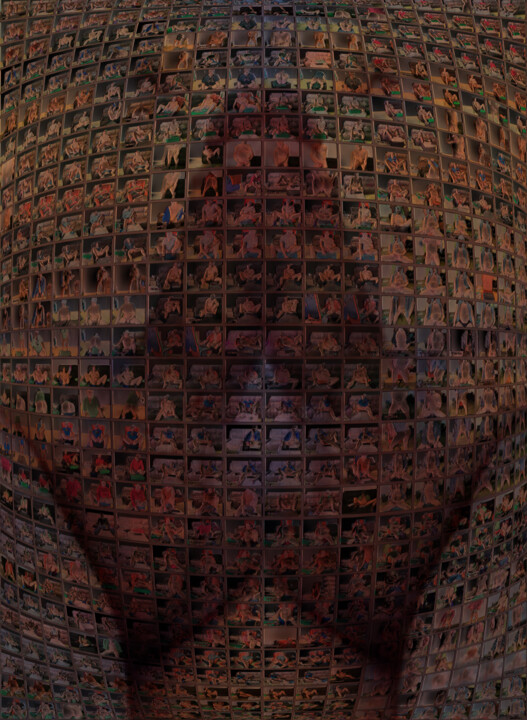 Babel - a matrix of fixation 数字艺术, 48.4x35.4 in