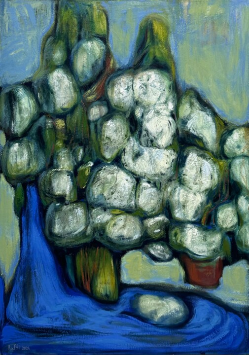 ''Hydrangeas'' 绘画, 27.6x19.7 in