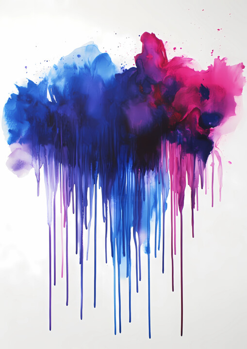 Watercolor Symphony Limited Edition Abstract Art Print 印花与版画, 27.6x19.7 in