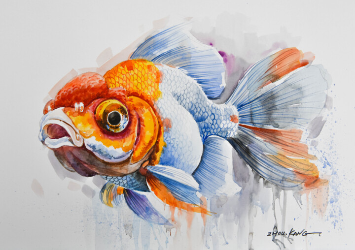goldfish7 绘画, 11.8x15.8 in