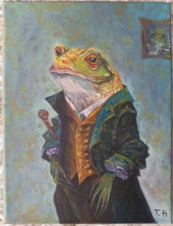 toads, they are like that 绘画, 9.8x7.1 in