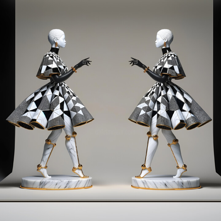 Marble Mosaic Elegance 数字艺术