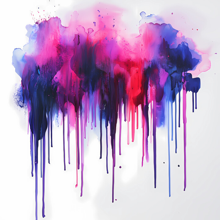 Abstract Flow on Canvas Limited Edition Abstract Art Print 印花与版画, 19.7x19.7 in