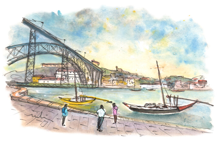 Beautiful Porto 10 绘画, 5.1x8.3 in