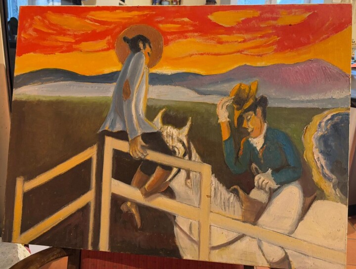 L’écuyer Pintura, 27,2x31,5 in