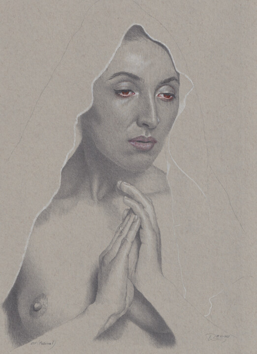 "Madonna ? (22:11)" Disegno, 11,9x8,6 in