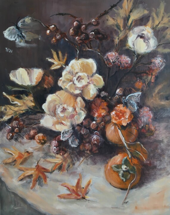 Flowers Yellow Shine 24 绘画, 19.7x15.8 in