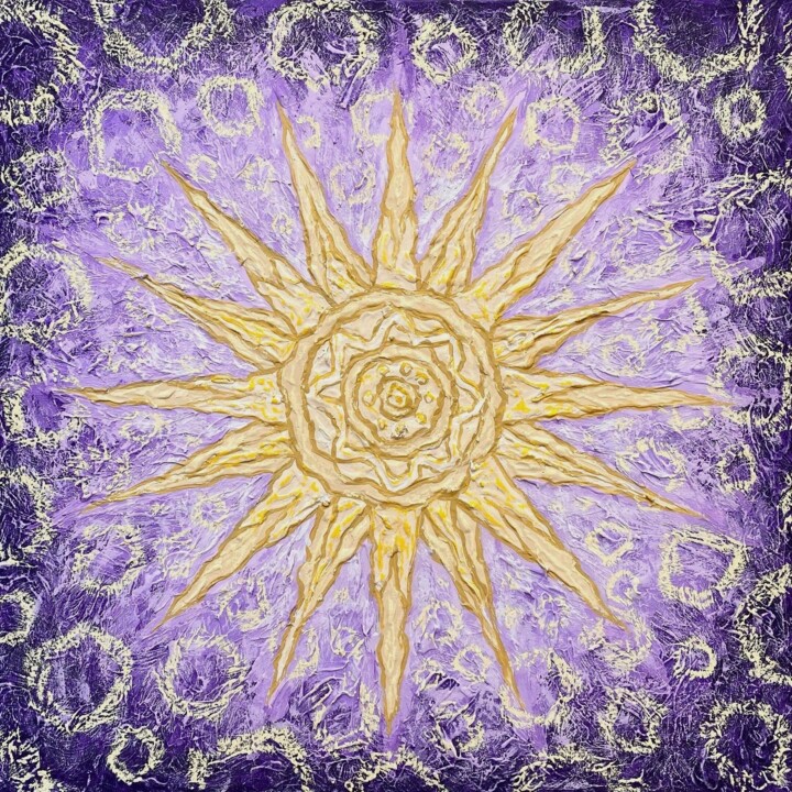 SUN OF THE DESERT - A modern Tribute to Ancient mysticism 绘画, 15.8x15.8 in